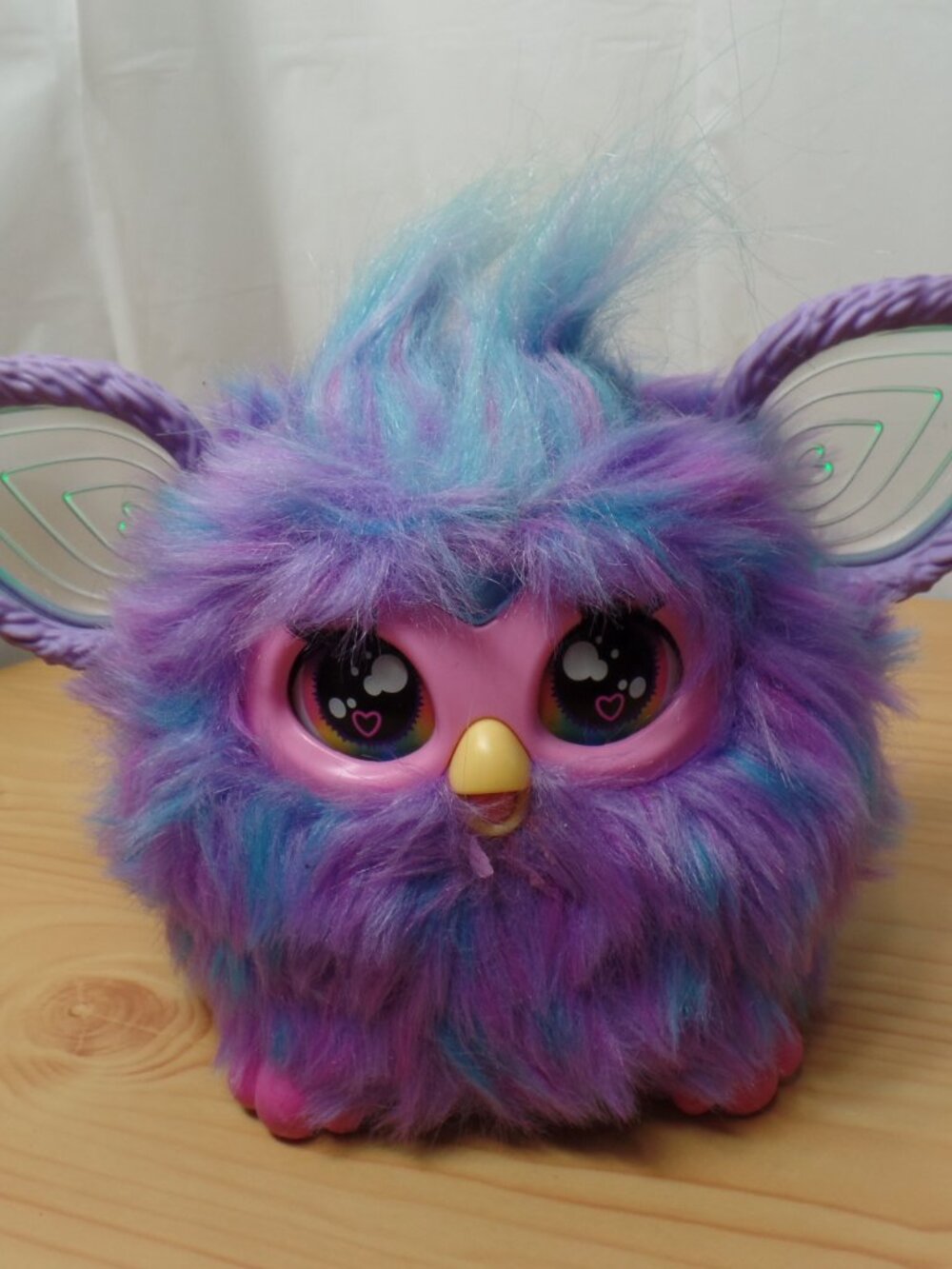 Furby Purple Plush Tie Dye Interactive Toy 2023 Glowing Ears, Working - Picture 3 of 5